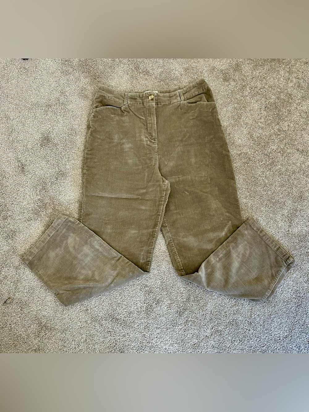 Talbots Tan Bootcut Corduroy Trousers